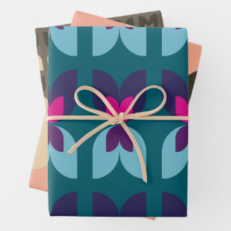 Papier Cadeau Fleurs Rétro Tulipe Automne