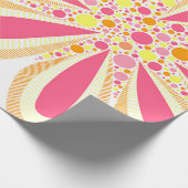 Papier Cadeau Fleurs rose et jaune (Coin)