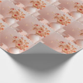 Papier cadeau Fleurs Rose Pâle (Coin)