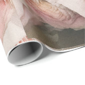 Papier Cadeau Fleurs roses (Coin rond)