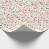 Papier Cadeau Fleurs roses (Coin)