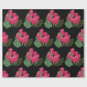 Papier Cadeau Fleurs roses (Plat)