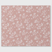 Papier Cadeau Fleurs Roses Blanches Roses Mariage (Plat)