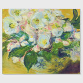 Papier Cadeau Fleurs Roses de Noël (Plat)