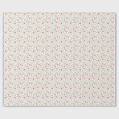 Papier Cadeau Fleurs roses et vertes pour son anniversaire (Plat)