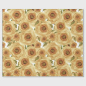 Papier Cadeau Fleurs roses imprimés floraux abstraits couleurs b (Plat)