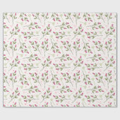Papier Cadeau Fleurs roses mignonnes Motif (Plat)