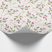 Papier Cadeau Fleurs roses mignonnes Motif (Coin)