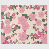 Papier Cadeau Fleurs Roses, Motif Floral, Motif De Fleurs (Plat)