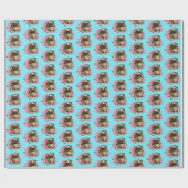 Papier Cadeau Fleurs roses parentes (Plat)