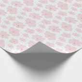 Papier Cadeau Fleurs roses rêveuses (Coin)