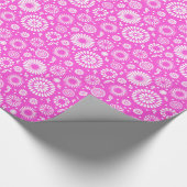 Papier Cadeau Fleurs roses vintages (Coin)