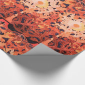 PAPIER CADEAU FLEURS ROUGE ROUGE ROSE (Coin)