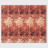 PAPIER CADEAU FLEURS ROUGE ROUGE ROSE (Plat)