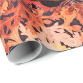 PAPIER CADEAU FLEURS ROUGE ROUGE ROSE (Coin rond)