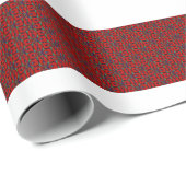 Papier Cadeau Fleurs rouges Abstraites fleurie moderne Motif d'a (Coin rond)