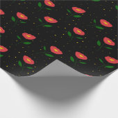 Papier Cadeau Fleurs rouges Coquelicots (Coin)