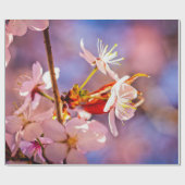 Papier Cadeau Fleurs sakura gaies (Plat)