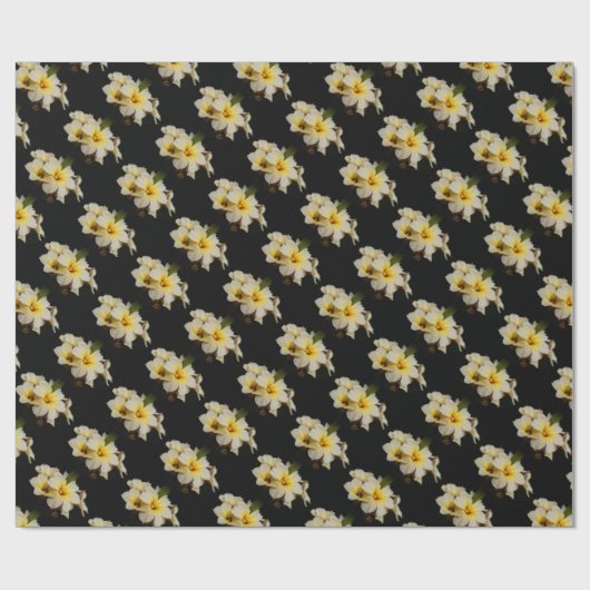 Papier Cadeau Fleurs satinées (Plat)