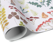 Papier Cadeau Fleurs sauvages (Coin rond)