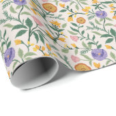 Papier Cadeau Fleurs sauvages (Coin rond)