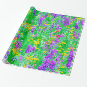 Papier Cadeau Fleurs sauvages d'été dans un champ vert (Déroulé)