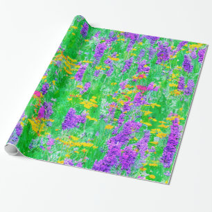 Papier Cadeau Fleurs sauvages d'été dans un champ vert