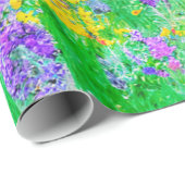 Papier Cadeau Fleurs sauvages d'été dans un champ vert (Coin rond)