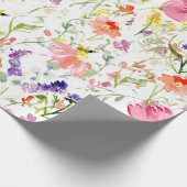 Papier Cadeau Fleurs sauvages fantastiques| Aquarelle (Coin)