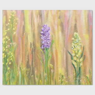 Papier Cadeau Fleurs sauvages pastel de la forêt