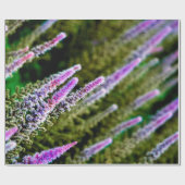 Papier Cadeau Fleurs sauvages pourpres et verts (Plat)