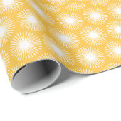 Papier Cadeau Fleurs simples : design sans couture scandinave. (Coin rond)