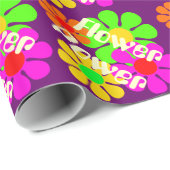 Papier Cadeau Fleurs super (Coin rond)