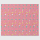 Papier Cadeau Fleurs tropicales (Plat)