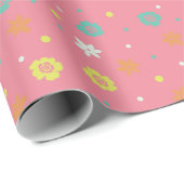 Papier Cadeau Fleurs tropicales (Coin rond)