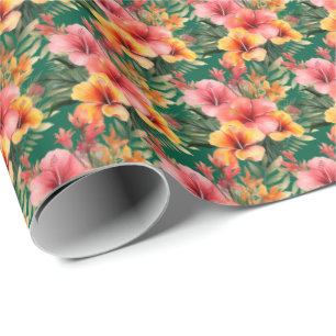 Papier Cadeau Fleurs tropicales