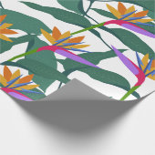 Papier Cadeau Fleurs tropicales de l'oiseau de paradis à motifs (Coin)