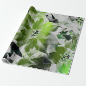 Papier Cadeau Fleurs vert tropical vert vert vert minimal VIP (Déroulé)