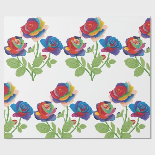 Papier Cadeau Fleurs vintages (Plat)