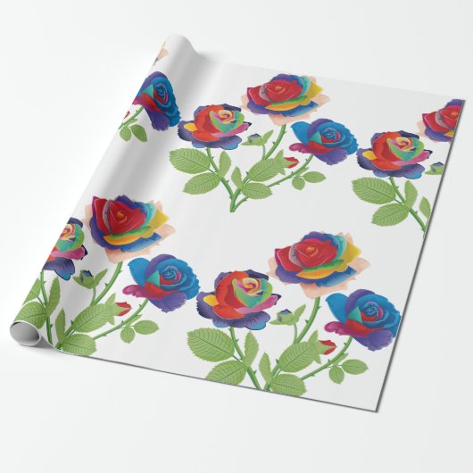 Papier Cadeau Fleurs vintages (Déroulé)