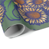 Papier Cadeau Fleurs vintages (Coin rond)