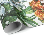 Papier Cadeau Fleurs vintages (Coin rond)