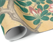 Papier Cadeau Fleurs Vintages Azalea Peinture japonaise (Coin rond)