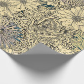 Papier Cadeau Fleurs vintages illustrées (Coin)
