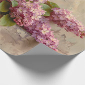 Papier Cadeau Fleurs vintages Lilac Peinture Découpage (Coin)