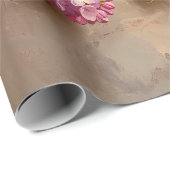 Papier Cadeau Fleurs vintages Lilac Peinture Découpage (Coin rond)