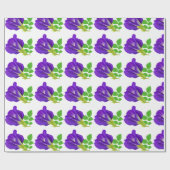 Papier Cadeau Fleurs Violettes (Plat)