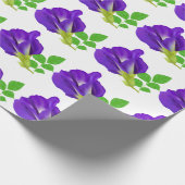 Papier Cadeau Fleurs Violettes (Coin)