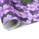 Papier Cadeau Fleurs violettes (Coin rond)
