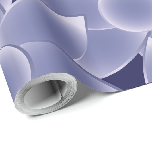 Papier Cadeau Fleurs violettes (Coin rond)